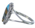 Silver Multicolor Pueblo Design Ring Size 6-3/4 TX41285